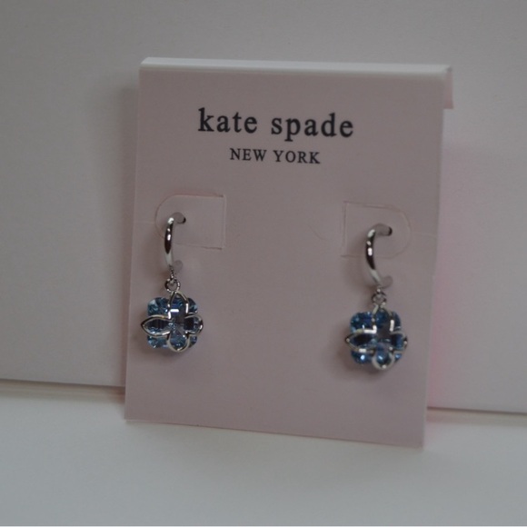 NWT Kate Spade “Something Sparkly Spade Huggies” Earrings - Picture 5 of 12